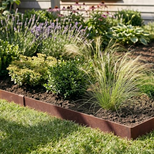 Garden Brown Textured Galvanized Steel Landscape Edging 8 (Powder-Coated Brown Textured)