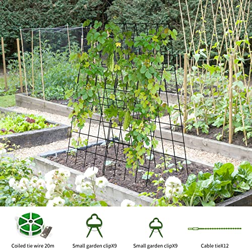 Cucumber Trellis 2 Pack (Black Thickened / 59.05" H)