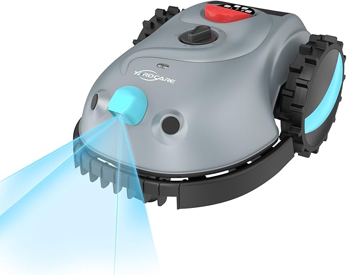 V100 Vision Recognition Robotic Lawn Mower – Obstacle Avoidance, Rain Sensor, Adjustable Height