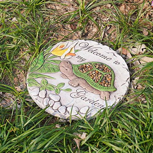 Outdoor Garden Decor Stepping Stones 9.5 * 9.5 * 0.5 Inch (Green)
