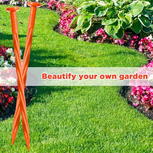 250 Pcs Orange Property Line Stakes (Orange / 8 Inch)