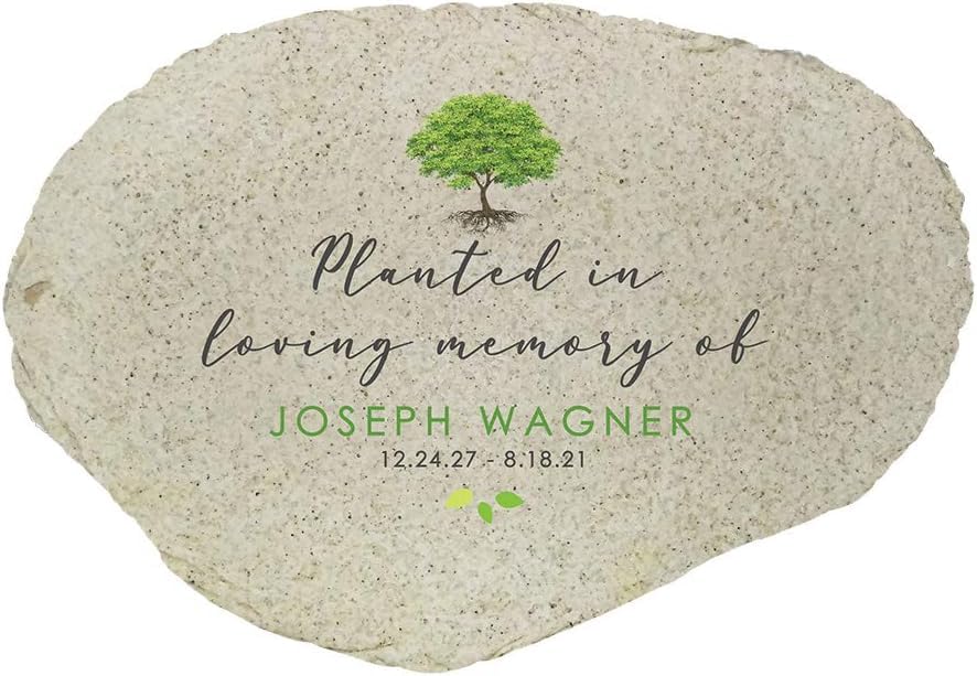 Planted in Loving Memory Personalized Memorial Garden Stone (Planted in Loving Memory / Small)