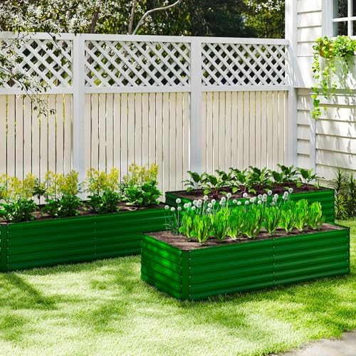 8x4x2ft Outdoor Metal Raised Garden Bed (4 Count)