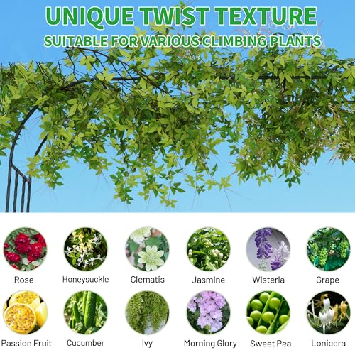 Half Garden Arch Trellis (Half Arch / 23.6 inch Length - Black)