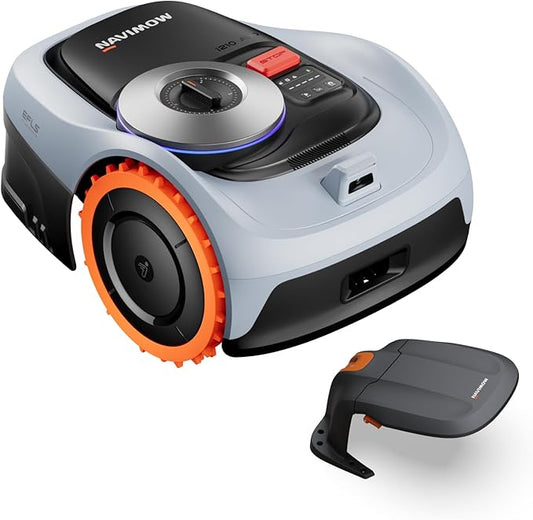 Segway Navimow i210 AWD Robot Lawn Mower Wire Free with Garage S, All-Wheel Drive for 45% Slopes, EFLS NRTK + Vision Auto Mapping, Covers 1/4 Acre, 5.1Ah Battery (Garage Shipped Separately)