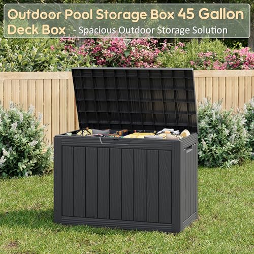 45 Gal Deck Box (45 Gallon / Striped Black)