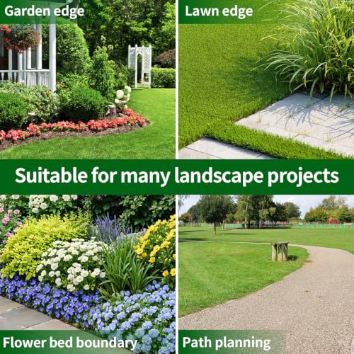 Landscape Edging 4in Garden Edging Borders No Dig 33ft (Gray / 4in x 33ft)