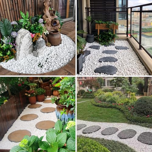20lbs White Pebbles for Landscaping (320 Ounce)