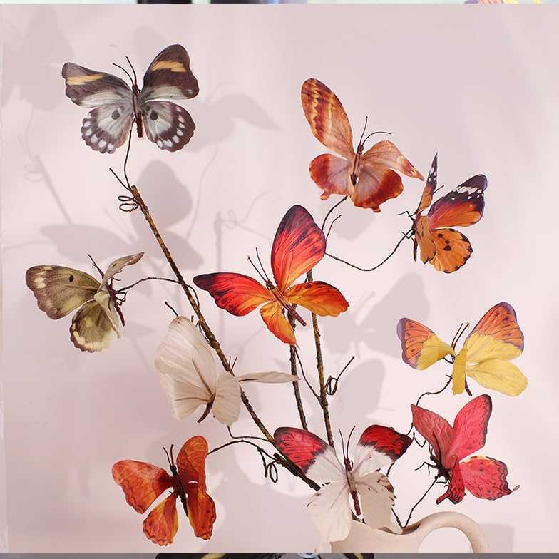 Artificial Butterfly (Orange Series-1 Branch)