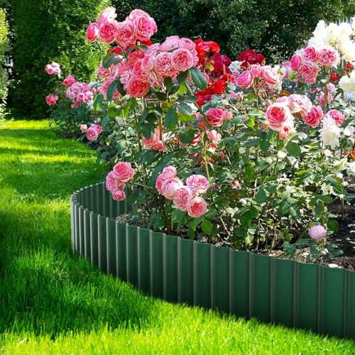 Corrugated Metal Garden Edging 10" x 20Ft (Green)