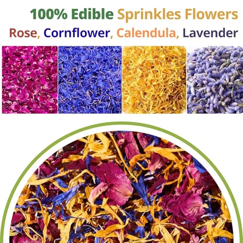 Edible Flower Sprinkles for Cake Decorating
