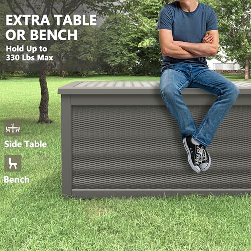 Outdoor Storage Box (Grey / 330 Gallon)