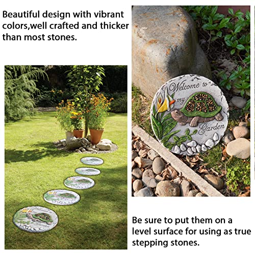 Outdoor Garden Decor Stepping Stones 9.5 * 9.5 * 0.5 Inch (Green)