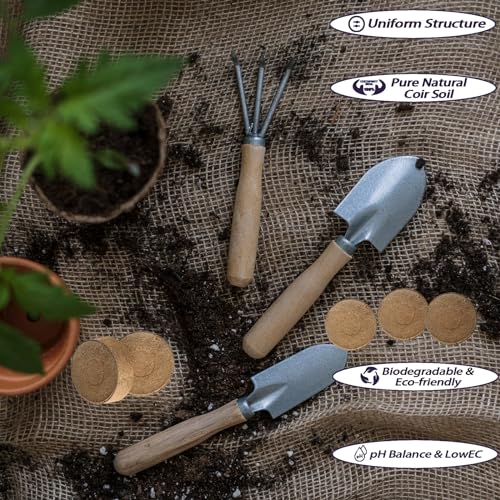 105 Pcs 50mm Compressed Coconut Coir Potting Soil (50mm)