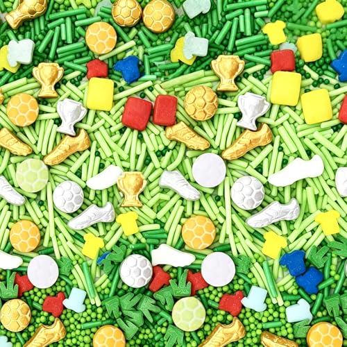 Soccer Sprinkles for Baking Edible (Mix Green)
