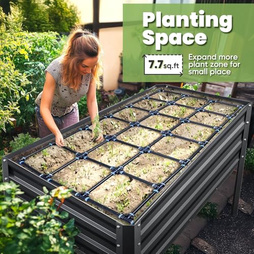 Raised Garden Bed with Irrigation System and Legs 48×24×31.5 in