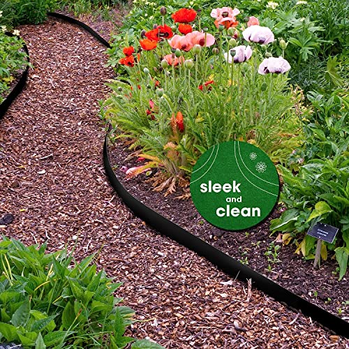 Garden 6 Pack Galvanized Steel Landscape Edging with Black Powder Coating (6 Count)