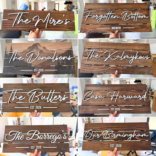 Custom Mountain Family Name Sign (XX Large)