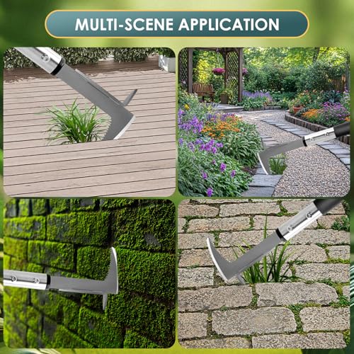 Crack Weeder Stainless Steel Manual Crevice Weeding Tool (13 inch)