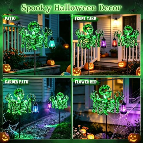 Halloween Skull Decor with Solar Light