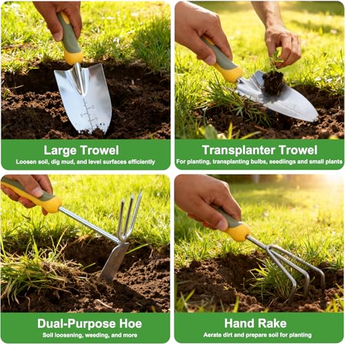 Gardening Tools 9 (9PCS Yellow Green)