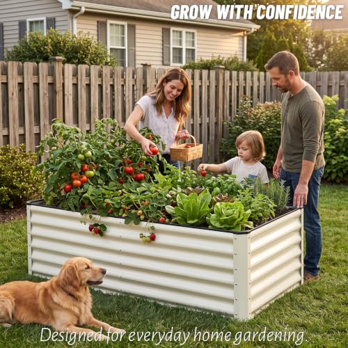 Galvanized Raised Garden Bed 6x3x2FT Outdoor Large Metal Planter Box Steel Kit for Planting Vegetables
