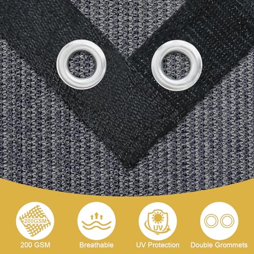 90% Sun Shade Cloth with Grommets (0 5' X 1 2' / Blue Gray)