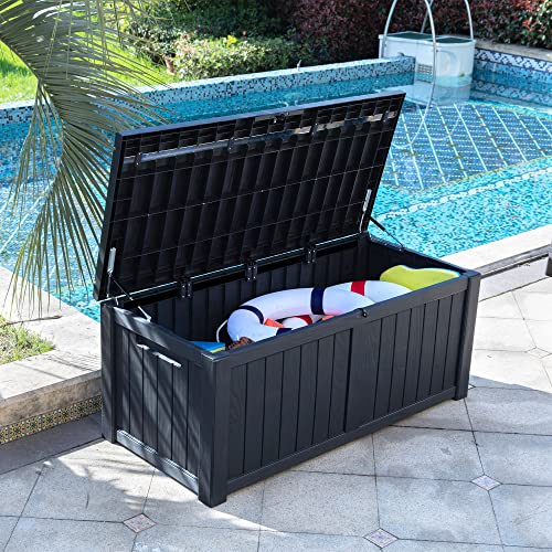 120 Gallon Outdoor Storage Deck Box (Deck Box / 120 Gallon / Black)