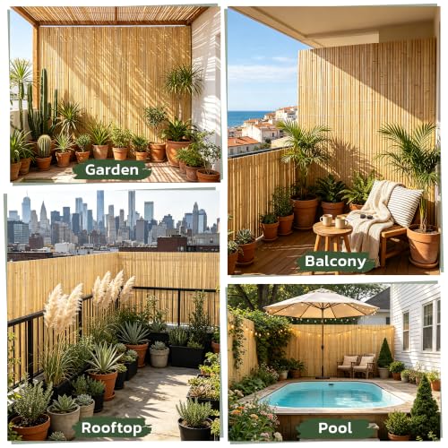 Natural Bamboo Slat Screening (6ft*10ft)
