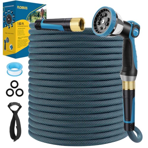 Non Expandable Garden Hose 150 FT (Blue / 150ft)
