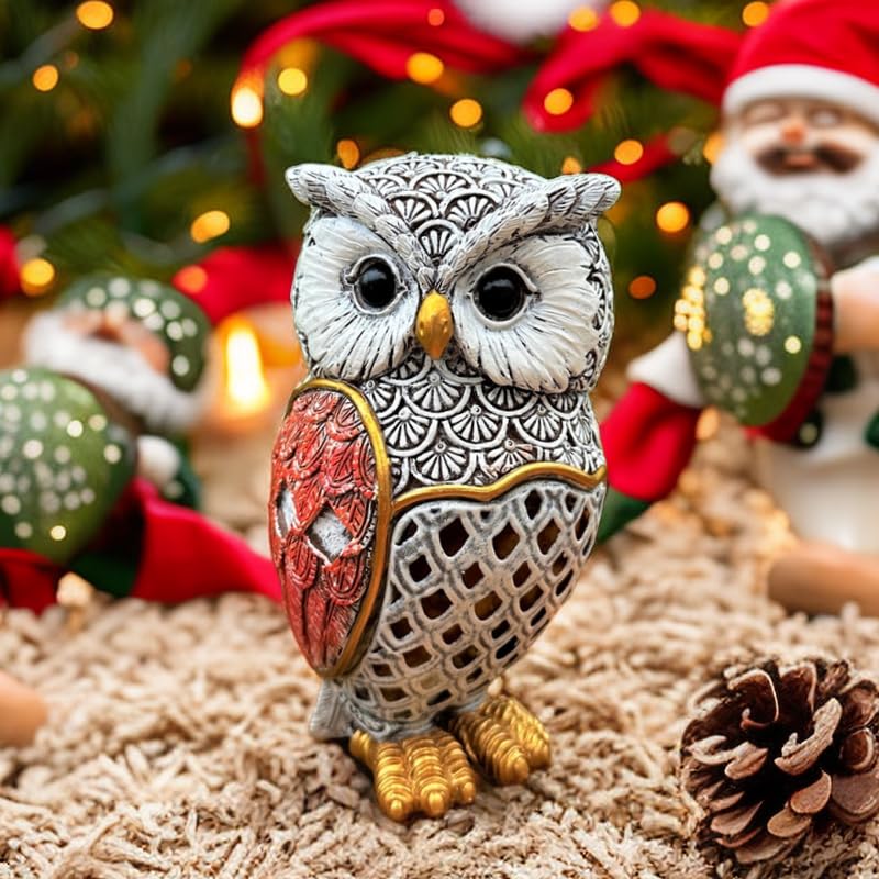 Solar Garden Decor Owl Statues Figurine (Small Owl)