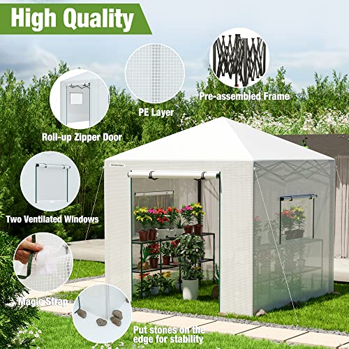 94”x 94”x 99” Pop (94" L x94" W x99" H pop up greenhouse(large))