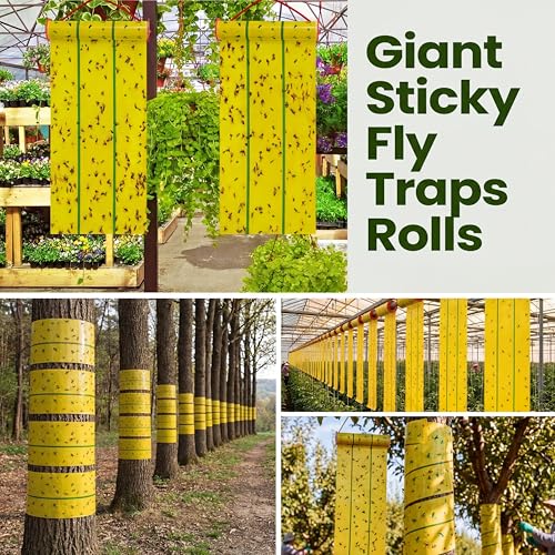 5 Pcs Giant Flypaper Fly Traps