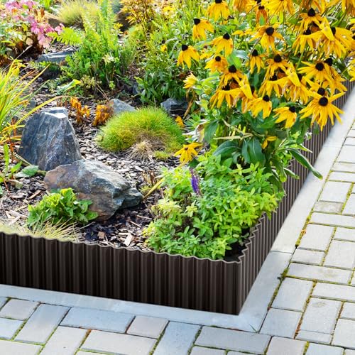 Corrugated Metal Garden Edging 4" x 10Ft (Black)