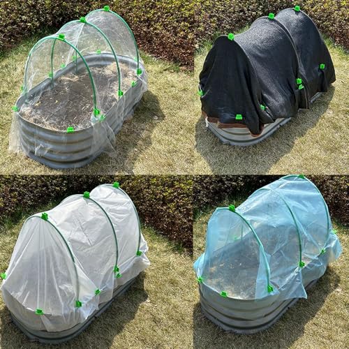 Greenhouse Hoops Set for DIY Grow Tunnel (Metal Connectors Garden Hoops 25pcs)