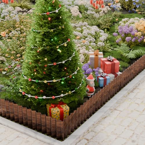 Corrugated Metal Garden Edging (Brown)