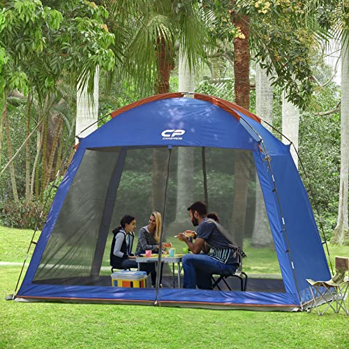 Screen House Tent 10 x 10 Ft Screened Mesh Net Wall Canopy (Blue-2 / 10'x10')