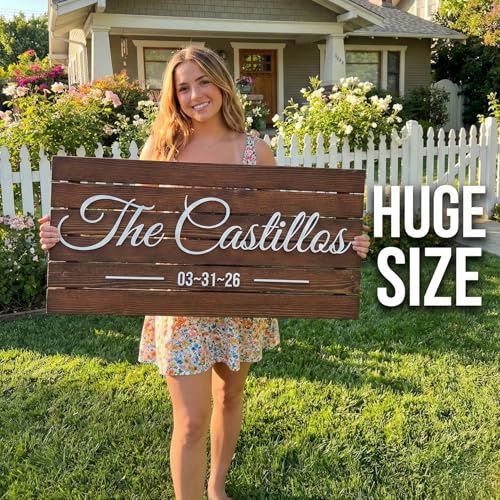 Custom Mountain Family Name Sign (XX Large)