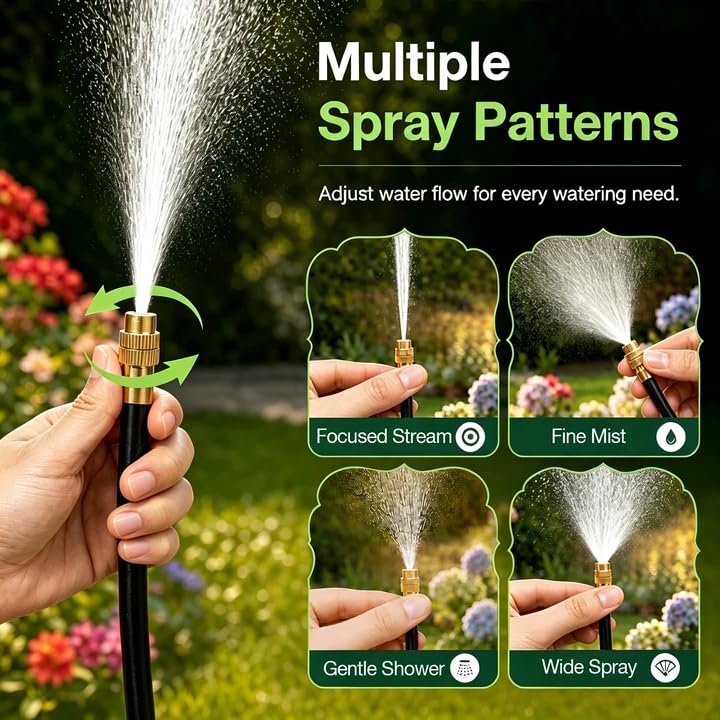100FT Drip Irrigation System with 360° Adjustable Copper Nozzles (100FT)