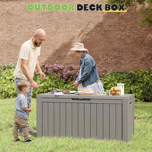 Outdoor Storage Box (Grey / 82 Gallon)