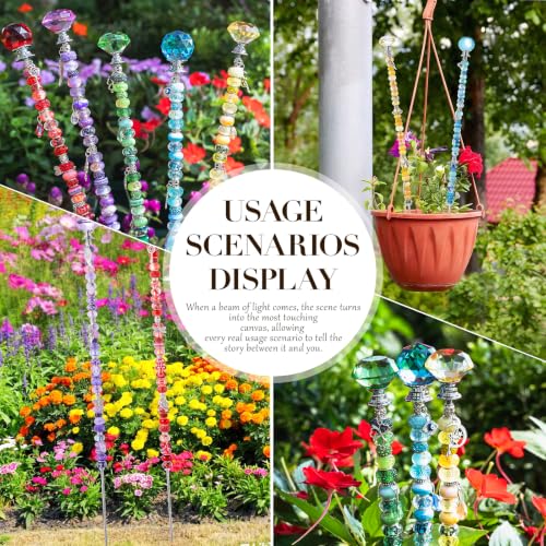 16in Extra Long Beaded Garden Stakes kit (Multiple Colors)