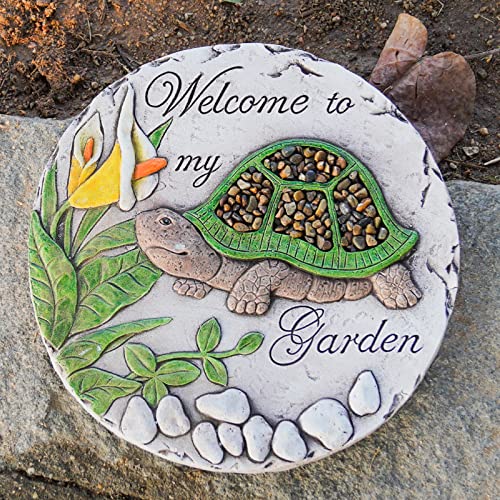 Outdoor Garden Decor Stepping Stones 9.5 * 9.5 * 0.5 Inch (Green)