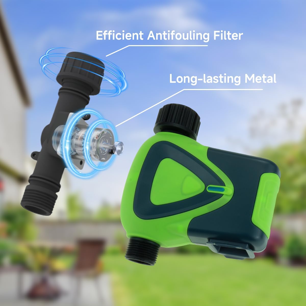 Water Timer for Garden Hose, Smart Hose Sprinkler Timer with Tuya/Smart Life App(Zigbee Connection), GreenVation Plant Automatic Watering System for Yard Outdoor Irrigation (Green Zigbee)