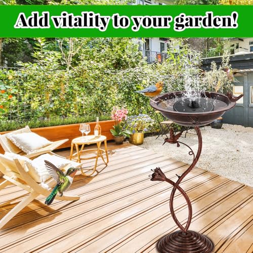 Bird Bath Garden for Outside (Vintage Copper - Hummingbird)