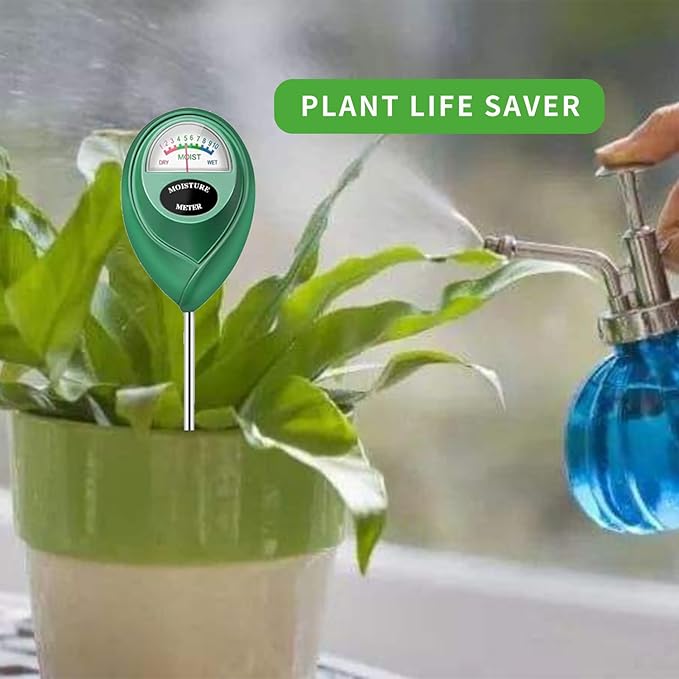 Soil Moisture Meter, Long Probe Soil Moisture Monitor for House Plants, Soil Hygrometer Moisture Sensor for Indoor & Outdoor, Garden, Farm, Lawn Plant Care, No Battery Needed(Green)