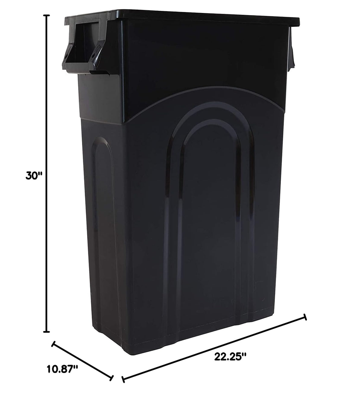 Highboy Waste Container (2 Pack / Black)