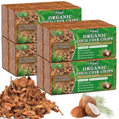 8 Pcs Coco Husk Chips for Plants
