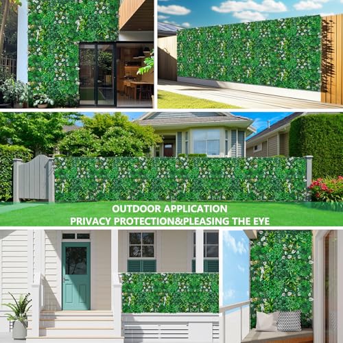 Artificial Boxwood Panels (Dracaena 3 / 12PCS 20''x20'')