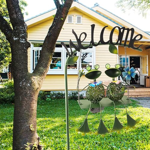 Solar Frog Garden Stake Lights Outdoor Waterproof