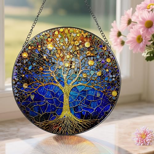 8 Inch Stained Glass Tree of Life Ornament (Tree of Life)